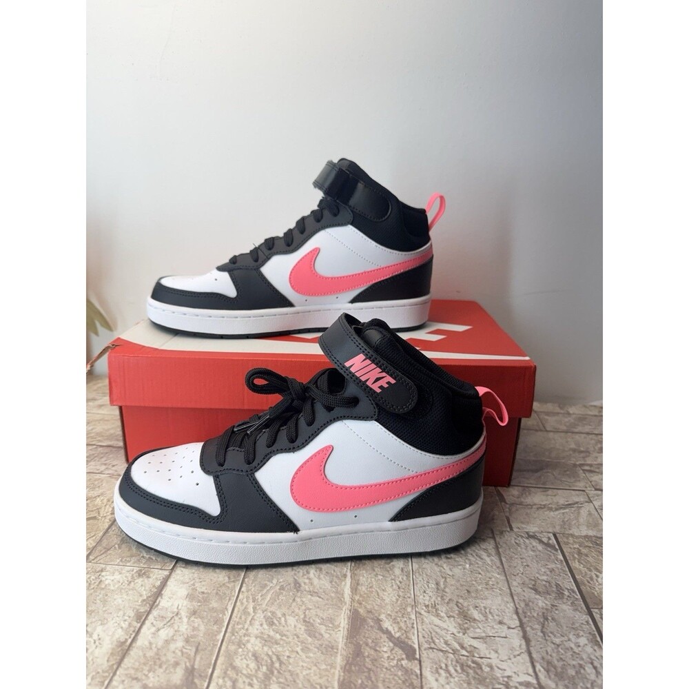 Nike Court Borough Mid 2 Basketball Shoes CD7782-005 Size 6Y/ Women 7.5 - Picture 2 of 14